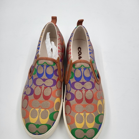 COACH Pride Slip-On Skate Rainbow Signature 10.5D (M) - Picture 1 of 3